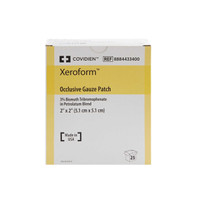 Petrolatum Impregnated Dressing Xeroform 2 X 2 Inch Gauze Bismuth Tribromophenate / Petrolatum Sterile 8884433400 Case/150 8884433400 KENDALL HEALTHCARE PROD INC. 30664_CS