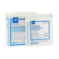 Gauze Sponge Caring Cotton 12-Ply 4 X 4 Inch Square Sterile PRM4412 Box/50 PRM4412 FORUM MEDLINE 572309_BX