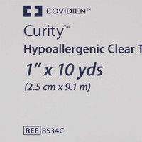 Medical Tape Curity Plastic 1 Inch X 10 Yard NonSterile 8534C Case/120 8534C KENDALL HEALTHCARE PROD INC. 696192_CS