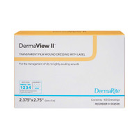 Transparent Film Dressing with Border DermaView II Rectangle 2-3/8 X 2-3/4 Inch Frame Style Delivery With Label Sterile 00252E Each/1 00252E DERMARITE INDUSTRIES LLC 714363_EA
