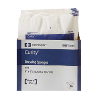 Non-woven Sponge Curity Polyester / Rayon 6-Ply 4 X 4 Inch Square Sterile 7084 Case/600 7084 KENDALL HEALTHCARE PROD INC. 319263_CS