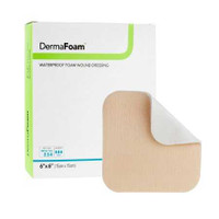 Foam Dressing DermaFoam 6 X 6 Inch Square Non-Adhesive without Border Sterile 00292E Each/1 00292E DERMARITE INDUSTRIES LLC 584143_EA