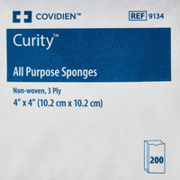 Non-Woven Sponge Curity Polyester / Rayon 3-Ply 4 X 4 Inch Square NonSterile 9134 Case/4000 9134 KENDALL HEALTHCARE PROD INC. 194217_CS