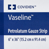 Petrolatum Impregnated Dressing Vaseline® Rectangle 6 X 36 Inch Sterile 8884416600 Case/72