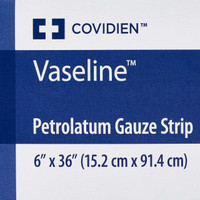 Petrolatum Impregnated Dressing Vaseline® Rectangle 6 x 36 Inch Sterile 8884416600 Case of 72 8884416600 Vaseline® 32728_CS