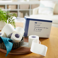 Medical Tape Kendall Hypoallergenic Silk-Like Cloth 2 Inch X 10 Yard NonSterile 7139C Case/60 7139C KENDALL HEALTHCARE PROD INC. 696202_CS