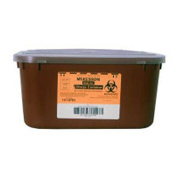 Multi-purpose Sharps Container Medi-Pak 2-Piece 5H X 10W X 7D Inch 1 Gallon Red Base Horizontal Entry Lid 101-8703 Each/1 101-8703 McKesson 586905_EA