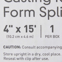 Casting Roll Form Splints McKesson 4 Inch X 15 Foot Fiberglass White 1304 Box/1 1304 MCK BRAND 862508_BX