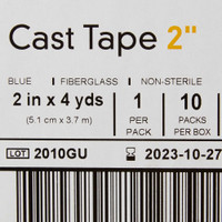 Cast Tape McKesson 2 Inch X 12 Foot Fiberglass Blue 115-2B Box/10 115-2B MCK BRAND 733685_BX