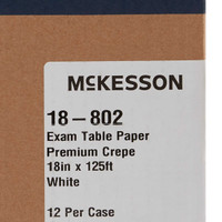 Table Paper McKesson 18 Inch White Crepe 18-802 Case/12 18-802 MCK BRAND 113109_CS
