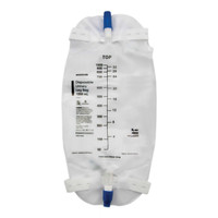 Urinary Leg Bag McKesson Anti-Reflux Valve 1000 mL Vinyl 4605 Each/1 4605 MCK BRAND 911680_EA