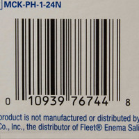 Enema sunmark 4.5 oz. 19 gram 7 gram 4.4 gram Monobasic Sodium Phosphate Dibasic Sodium Phosphate Sodium Content 3497112 Each/1 3497112 MCK BRAND 1012072_EA
