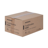Toothbrush McKesson Ivory Adult Medium 16-TB39 Box/144 16-TB39 MCK BRAND 472584_BX