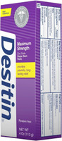 Desitin Maximum Strength Diaper Rash Paste, Zinc Oxide 40% Strength, 4 oz., Tube of 1