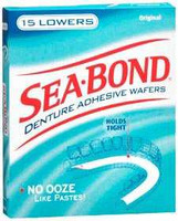 Denture Adhesive Sea•Bond Wafer 15 per Box 01150900163 - Box/15 1652759 US PHARMACEUTICAL DIVISION/MCK 747503_BX