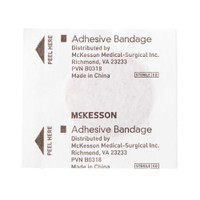 Adhesive Spot Bandage McKesson 1 Inch Diameter Fabric Round Tan Sterile 16-4812 Box/100 16-4812 MCK BRAND 466870_BX