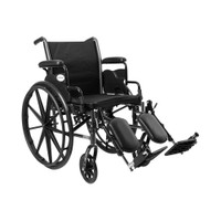 Lightweight Wheelchair McKesson Dual Axle Flip Back Padded Removable Mag Black 18 Inch 300 lbs. 146-K318DDA-ELR Each/1 MCK BRAND 1065285_EA