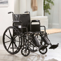 Wheelchair McKesson Padded Removable Composite Black 20 Inch 350 lbs. 146-SSP220DDA-ELR Each/1 MCK BRAND 1065279_EA