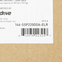 Wheelchair McKesson Padded Removable Composite Black 20 Inch 350 lbs. 146-SSP220DDA-ELR Each/1 MCK BRAND 1065279_EA
