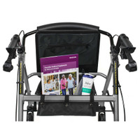 4 Wheel Rollator McKesson 32 to 37 Inch Silver Folding Aluminum 32 to 37 Inch 146-R726SL Each/1 MCK BRAND 1065267_EA