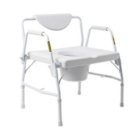 Commode Chair McKesson Drop Arms Steel Frame Padded Backrest 23-1/4 Inch Seat Width 1,000 lbs. Weight Capacity 146-11135-1 Pack of 1 McKesson 1065226_EA