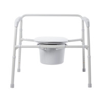 Commode Chair McKesson Fixed Arms Steel Frame Back Bar 13-3/4 Inch Seat Width 650 lbs. Weight Capacity 146-11117N-1 Pack of 1 McKesson 1065225_EA