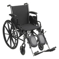 Lightweight Wheelchair McKesson Dual Axle Flip Back Padded Removable Mag Black 16 Inch 300 lbs. 146-K316DDA-ELR Each/1 MCK BRAND 1065283_EA