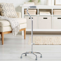Quad Cane McKesson Steel 29 to 37.5 Inch Chrome 146-10300-4 Case/4 MCK BRAND 1065218_CS
