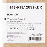 Bath Transfer Bench McKesson 17.5 to 22.5 Inch 400 lbs. Removable Arm Rail 146-RTL12031KDR Each/1 MCK BRAND 1065210_EA