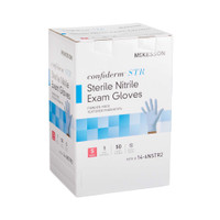 Exam Glove McKesson Confiderm STR Sterile Pair Blue Powder Free Nitrile Ambidextrous Textured Fingertips Not Chemo Approved Small 14-6NSTR2 Pair/1 MCK BRAND 1065405_PR