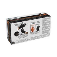 Reversible Exam Glove Black-Fire NonSterile Black / Orange Powder Free Nitrile Ambidextrous Textured Fingertips Not Chemo Approved Large 44758 Box/150 HALYARD SALES LLC 1018794_BX