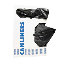 X-Liner Trash Bag XX Heavy Duty 40 - 45 gal. Black Reprocessed Resin 2.00 Mil. 40 X 46 Inch Twist Tie Flat Pack X8046QK Case/100 SAALFELD REDISTRIBUTION 285719_CS
