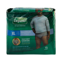 Adult Absorbent Underwear Depend FIT-FLEX Pull On X-Large Disposable Heavy Absorbency 47930 Case/30 KIMBERLY CLARK PROFESSIONAL & 1090313_CS