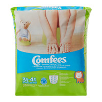 Male Toddler Training Pants Comfees® Pull On with Tear Away Seams Size 3T to 4T Disposable Moderate Absorbency CMF-B3 Bag of 23 Comfees® 993238_BG