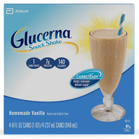 Oral Supplement GlucernaSnack Shake Vanilla 8 oz. Can Ready to Use 59856 Pack/4 ABBOTT NUTRITION 1081395_PK