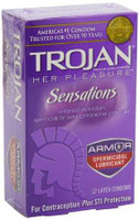 Condom Trojan Her Pleasure Lubricated Standard 12 per Box 1969294 Box/12 US PHARMACEUTICAL DIVISION/MCK 950043_BX