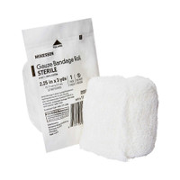 Fluff Bandage Roll McKesson Gauze 6-Ply 2-1/4 Inch X 3 Yard Roll Sterile 16-4062 Roll/1 MCK BRAND 1056324_RL