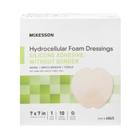 Silicone Foam Dressing McKesson 7 X 7 Inch Sacral Silicone Gel Adhesive without Border Sterile 4865 Box/10 MCK BRAND 1083088_BX
