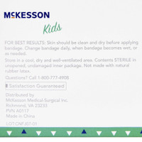 Adhesive Strip McKesson Kids 3/4 X 3 Inch Plastic Rectangle Neon Sterile 16-4837 Box/100 MCK BRAND 1055592_BX