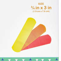 Adhesive Strip McKesson Kids 3/4 X 3 Inch Plastic Rectangle Neon Sterile 16-4837 Case/2400 MCK BRAND 1055592_CS