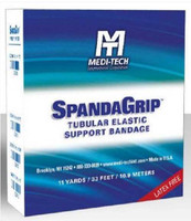 Elastic Tubular Support Bandage SpandaGrip™ 4 Inch x 11 Yard Large Knee / Medium Thigh Pull On Natural NonSterile Size F Standard Compression SAG13115 Box of 1 SpandaGrip™ 817433_BX