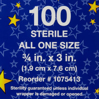 Adhesive Strip Stat Strip .75 X 3 Inch Plastic Rectangle Kid Design Glitter Sterile 1075413 Box/1200 DUKAL CORPORATION 256700_BX