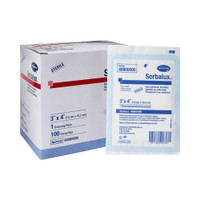Non-Adherent Dressing Sorbalux Rayon / Polyester 3 X 4 Inch Sterile 48900000 Case/2400 HARTMAN USA, INC. 626175_CS