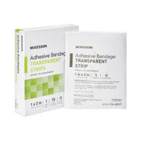 Adhesive Strip McKesson 1 X 3 Inch Silicone Rectangle Sheer Sterile 16-4840 Each/1 MCK BRAND 1083097_EA