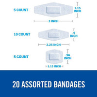 BANDAGE ADH ASTD SENSSKIN 20/PK 24PK/BX 3MCONS SSB-20A Pack/20 3M HEALTHCARE (NEXCARE) 1084064_PK