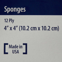 Gauze Sponge Kerlix Cotton 12-Ply 4 X 4 Inch Square Sterile 5072 Case/600 KENDALL HEALTHCARE PROD INC. 688663_CS