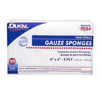 Gauze Sponge Dukal Cotton 8-Ply 4 X 4 Inch Square NonSterile 4084 Case/4000 DUKAL CORPORATION 258323_CS