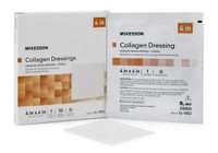 Collagen Dressing Matrix / Gel / Sheet McKesson Collagen / Sodium Alginate / Carboxylmethylcellulose CMC / Ethylenediaminetetraacetic Acid EDTA 4 X 4 Inch 16-1852 Each/1 MCK BRAND 1077005_EA