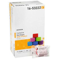 Cohesive Bandage McKesson 2 Inch X 5 Yard Standard Compression Self-adherent Closure Purple / Pink / Green / Light Blue / Royal Blue / Red NonSterile 16-53222 Each/1 MCK BRAND 1032955_EA