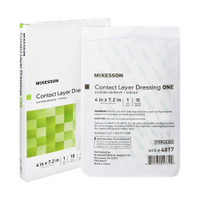 Wound Contact Layer Dressing McKesson Silicone 4 X 7.2 Inch 4817 Each/1 MCK BRAND 1083096_EA